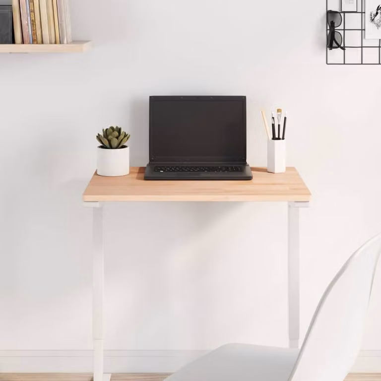 Berkfield Home Rectangular Solid Wood Beech Table Top in Natural, W: 60 cm, D: 40 cm, H: 1.5 cm