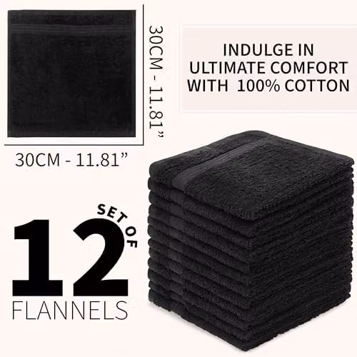 CityComfort Pack of 12 Fluffy Cotton Face Towels in Grey, 30 x 30 cm – 5