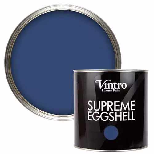 Vintro Northern Star Dark Blue Eggshell Paint for Interior and Exterior Walls, Wood and Trim, 2.5 l