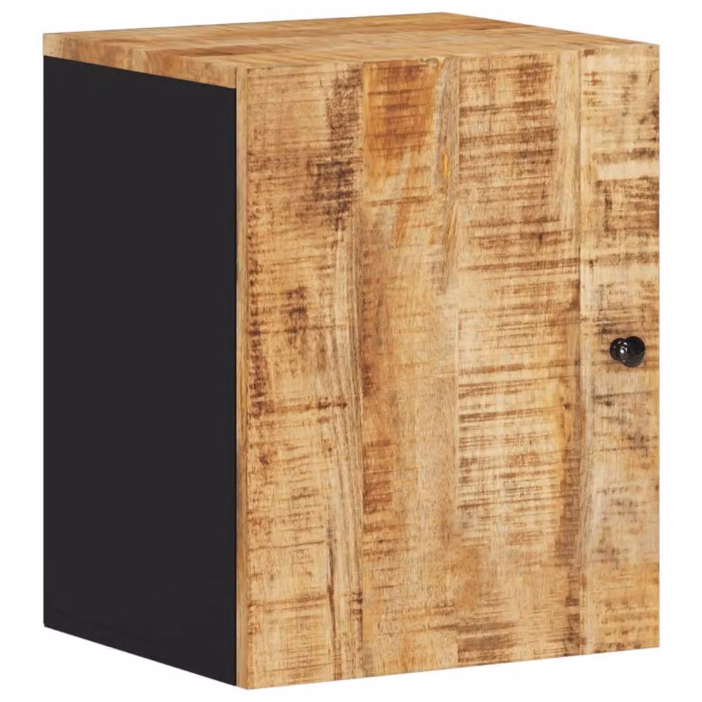Berkfield Home Beautiful Brown Solid Mango Wood Bathroom Wall Cabinet W/D/H: 38 x 33 x 48 cm – 3