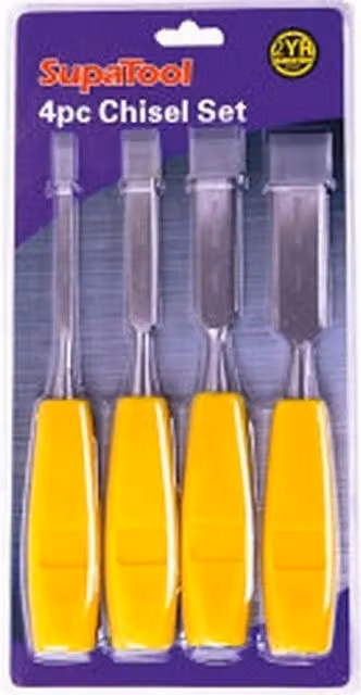SupaTool Steel Chisel Set in Yellow (Pack of 4) – 1