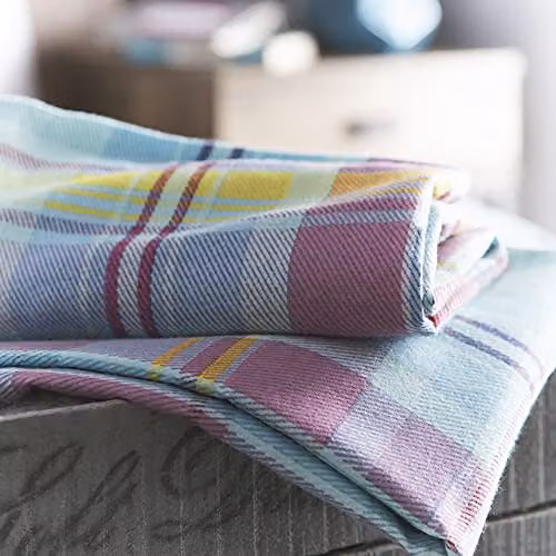 Appletree Candy Brushed Cotton Plaid Duvet Cover and Pillowcase Set, Multicolour Checked Flannelette Bedding, W/D/H: 140 x 200 cm – 3