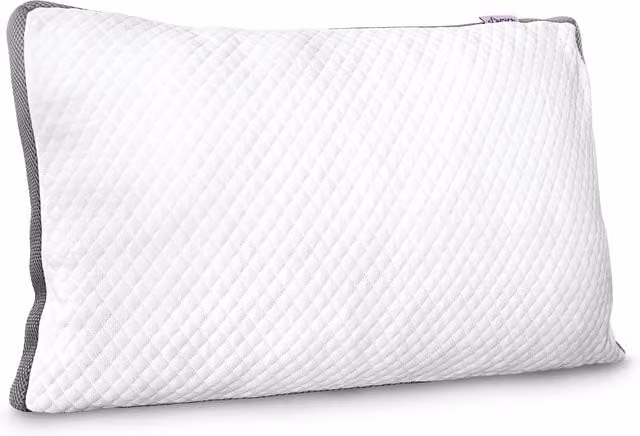 Aamira Luxury Shredded Memory Foam Orthopaedic Bed Pillow with White Bamboo Washable Cover, W: 70 cm, D: 45 cm