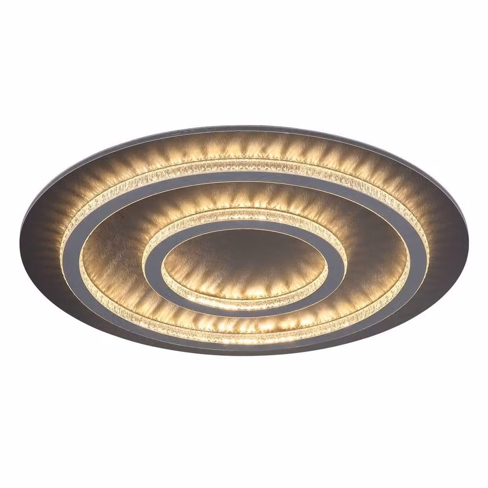 Netlighting Jayden Semi Flush LED Ceiling Light in Matt Black – 3