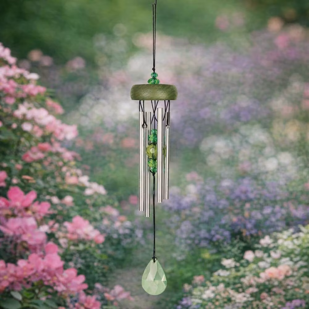 Woodstock Chimes Sparkle Hanging Wind Chime in Green – 2