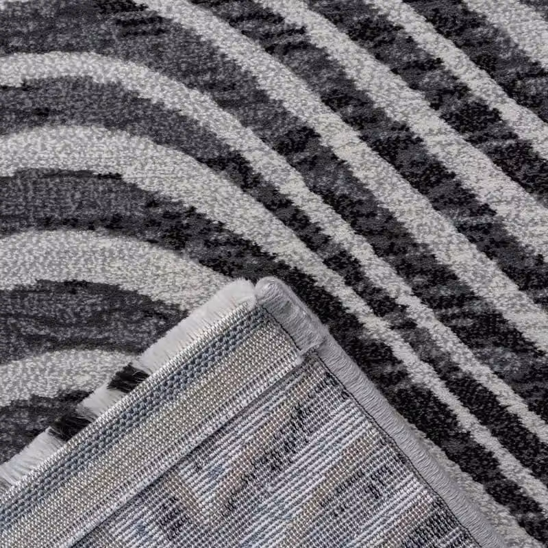 The Rug Shop UK Black Modern Abstract Optical 3D Easy To Clean Polypropylene Area Rug W: 160 cm, D: 230 cm – 7