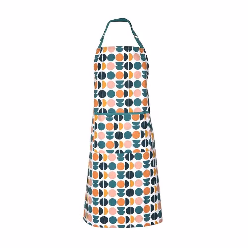 dexam Retro Spot Cotton Adult Apron in Petrol Blue Multicolour – 2