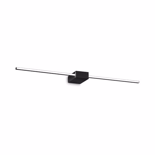 Netlighting Theo 2 Light Integrated LED Wall Lamp in Black, 900Lm, 3000K Warm White