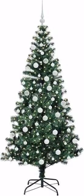 Berkfield Home Elegant Pre-lit Artificial Christmas Tree, Green, Height: 180 cm – 1