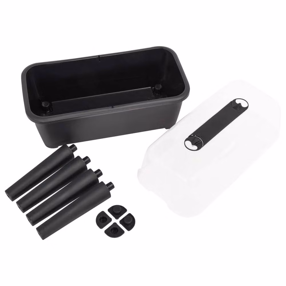 Berkfield Home Black Plastic Raised Bed W: 77 cm, D: 38.7 cm, H: 82 cm – 4