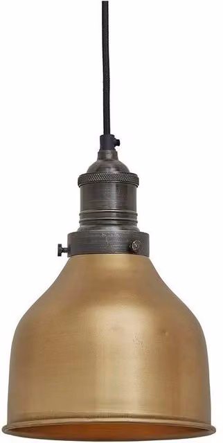 Industville Brooklyn Cone Pendant Light in Brass and Bronze
