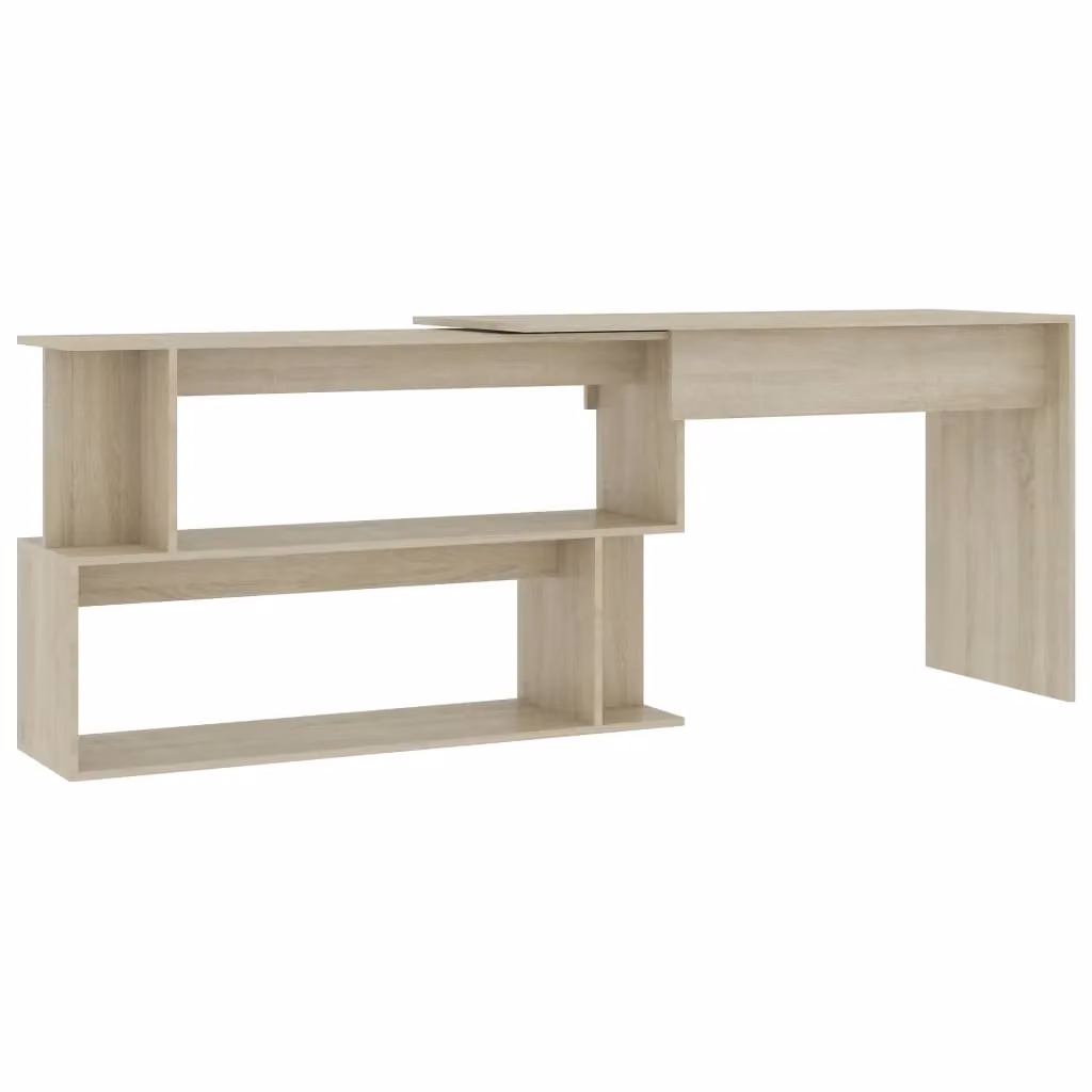 Berkfield Home Modern Corner Desk in Sonoma Oak Brown, W/D/H: 200 x 50 x 76 cm – 2