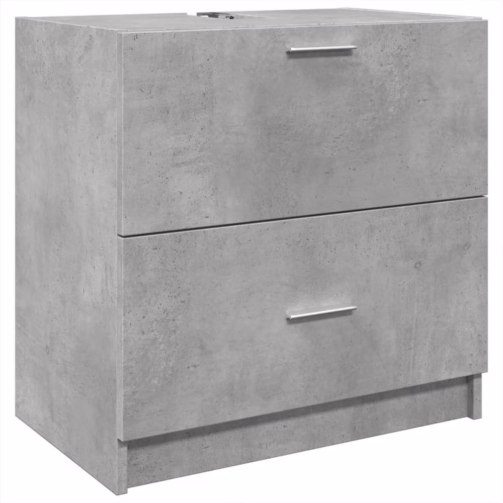 Berkfield Home Freestanding Bathroom Sink Cabinet in Matt Grey, W/D/H: 59 x 37 x 59 cm – 2