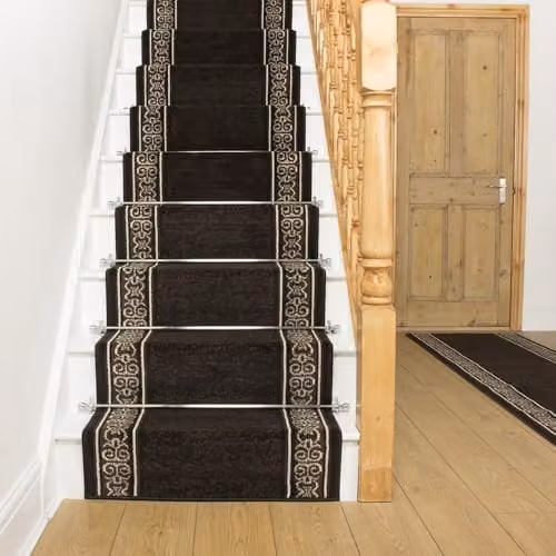 runrug Tribal Stair Runner, Brown, W: 60 cm, L: 600 cm – 1
