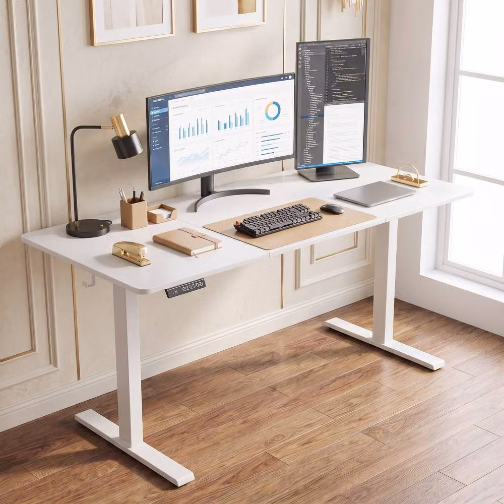 Rolipo Electric Height Adjustable Standing Desk in White – 3