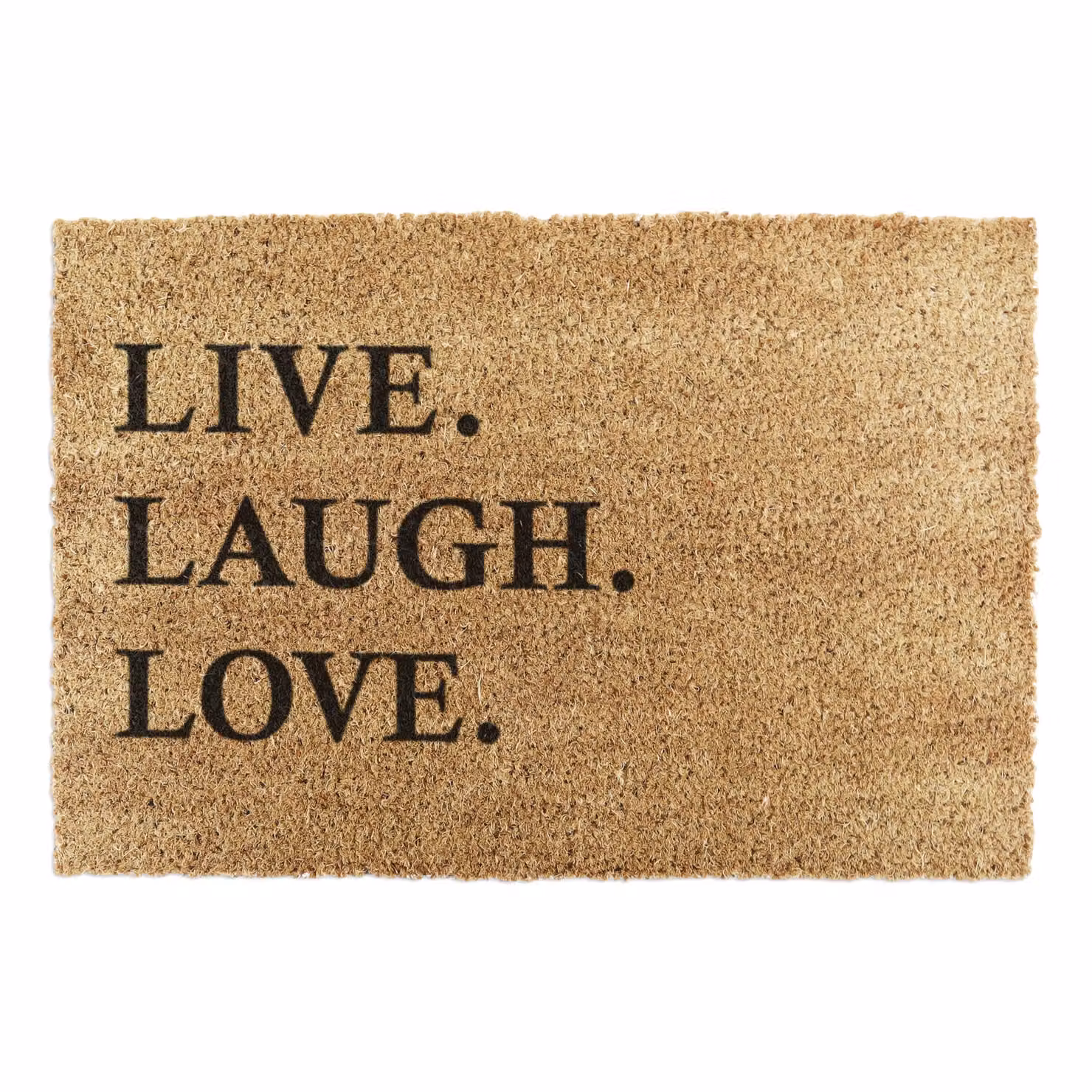 Artsy Mats Live Laugh Love Country Coir Doormat in Grey and Brown, W/D: 90 x 60 cm – 2