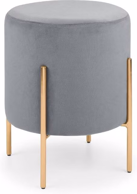 Cheshire Premium Harrogate Grey Velvet Cylindrical Dressing Stool – 1