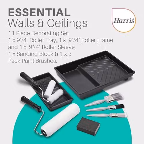 Harris Walls & Ceilings Essentials 11 Piece Decorating Set for Water Based Paint in Multicolour – 5
