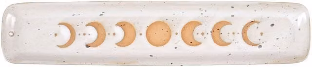 Something Different Ceramic Moon Phases Incense Ash Catcher in White