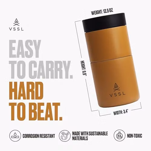 VSSL Nest Pour Over Coffee Set in Sand with 10 oz Double Walled Mug – 3
