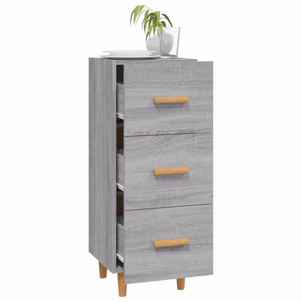 Berkfield Home Grey Sonoma Sideboard in Engineered Wood, W/D/H: 34.5 x 34 x 90 cm – 2