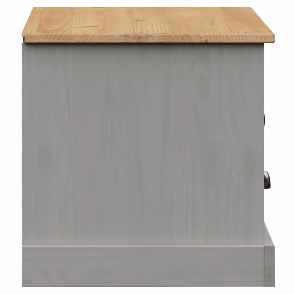 Berkfield Home VIGO Grey Rustic Solid Wood Pine TV Cabinet W/D/H: 106 x 40 x 40 cm – 3