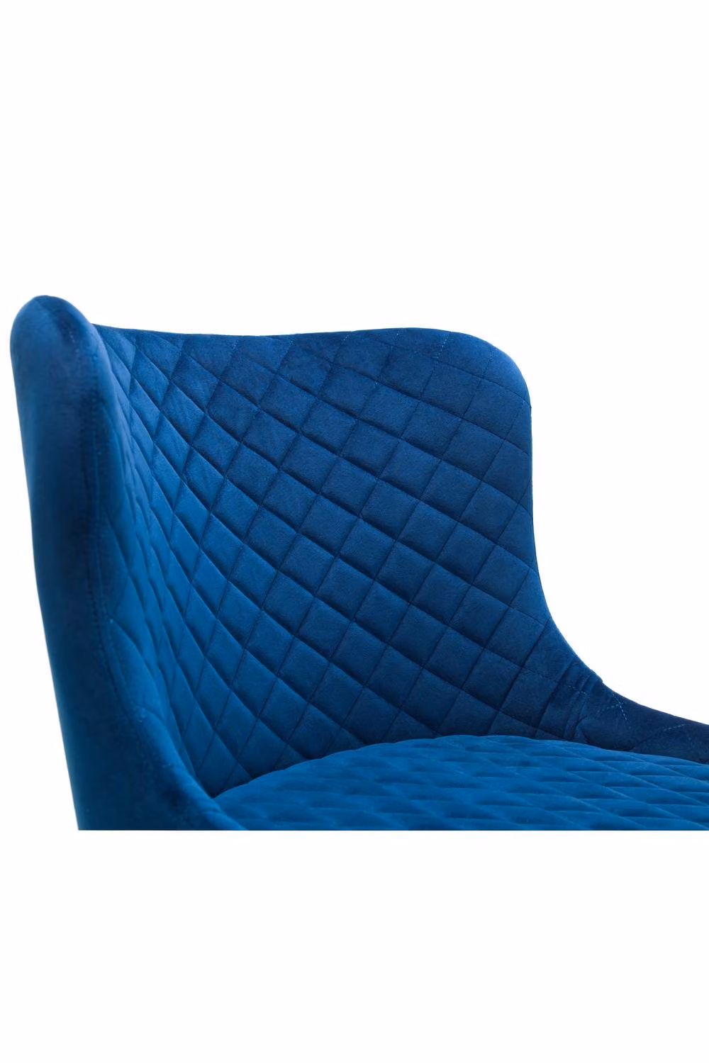 Julian Bowen Luxe Blue Velvet Upholstered Bar Stool with Metal Frame – 5