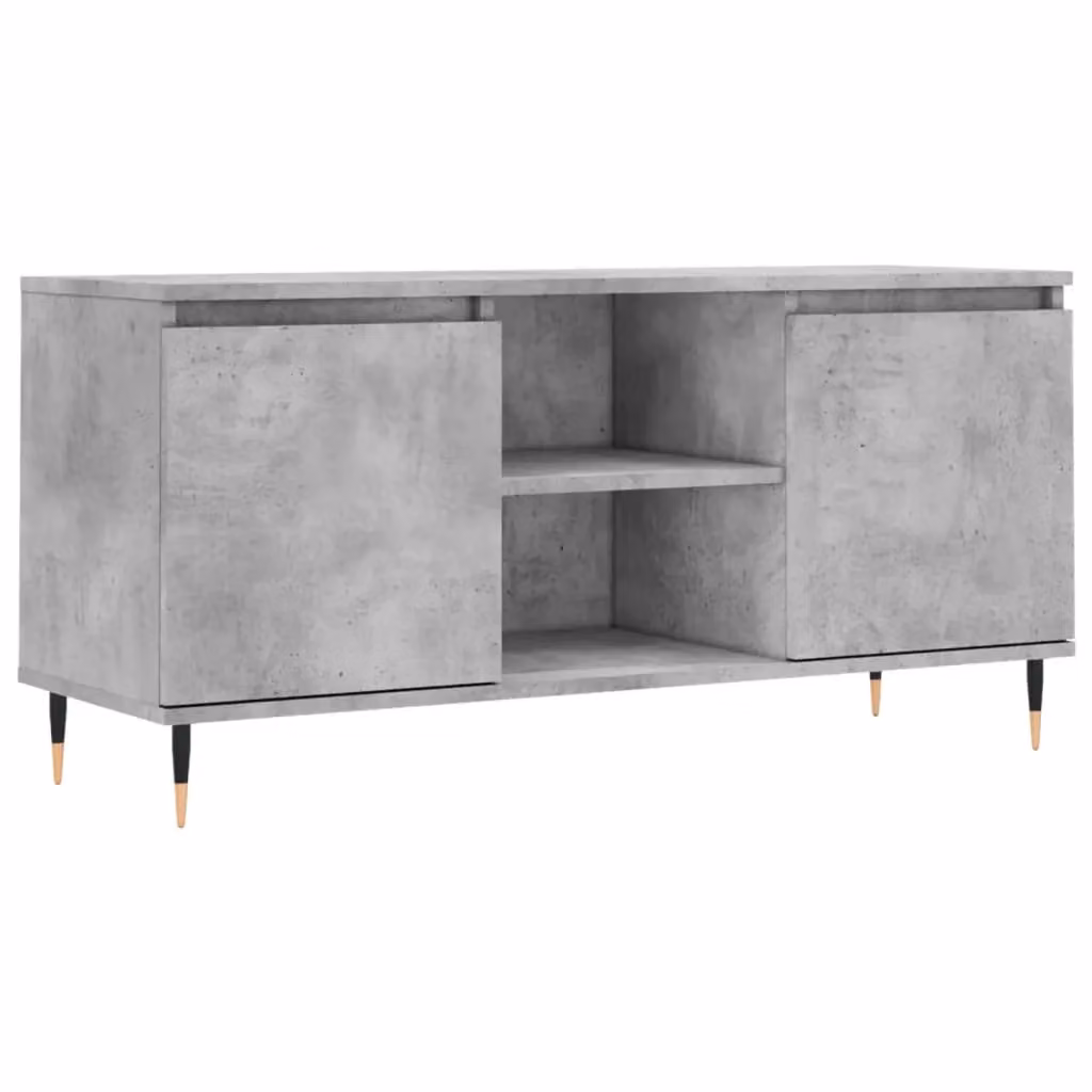 Berkfield Home Industrial TV Cabinet in Concrete Grey, W/D/H: 104 x 35 x 50 cm – 2