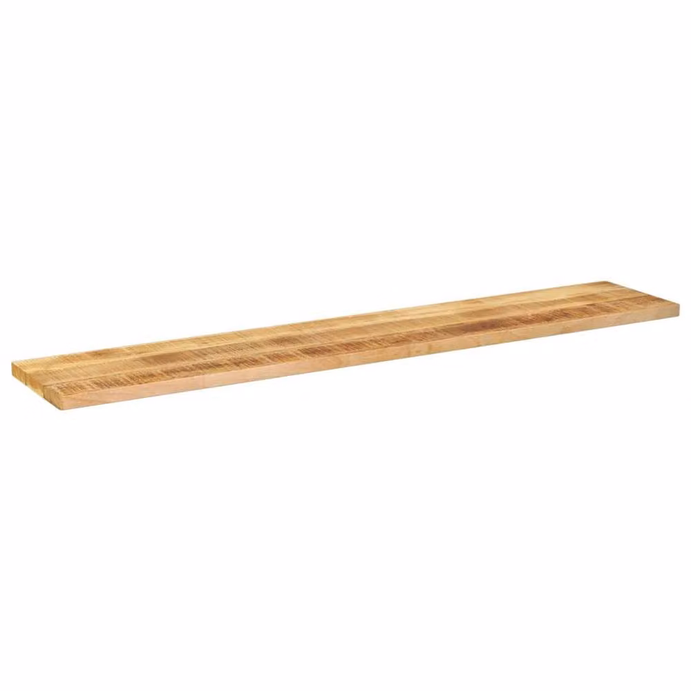 Berkfield Home Rectangular Rustic Solid Mango Wood Table Top, Brown, W: 160 cm, D: 40 cm, H: 3.8 cm – 2