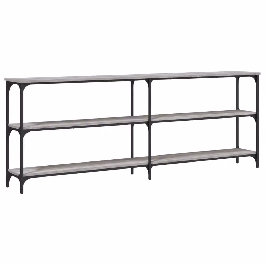 Berkfield Home Console Table in Grey Sonoma, W/D/H: 200 x 29 x 75 cm – 2