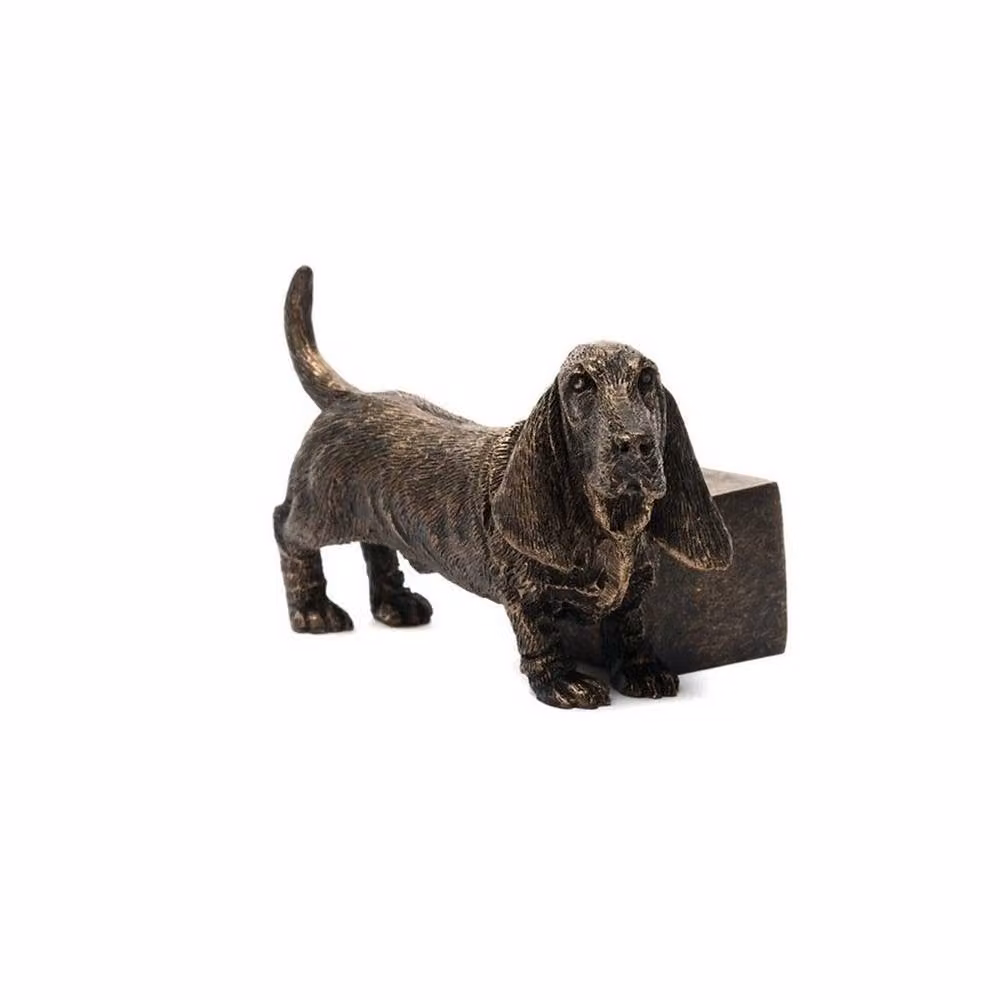 Jardinopia Basset Hound Plant Pot Feet, Set of 3, Bronze, W11 x D6.5 x H7 cm – 2