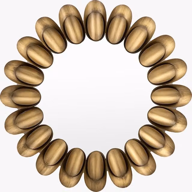 Perch & Parrow Halo Round Gold Metal Wall Mirror