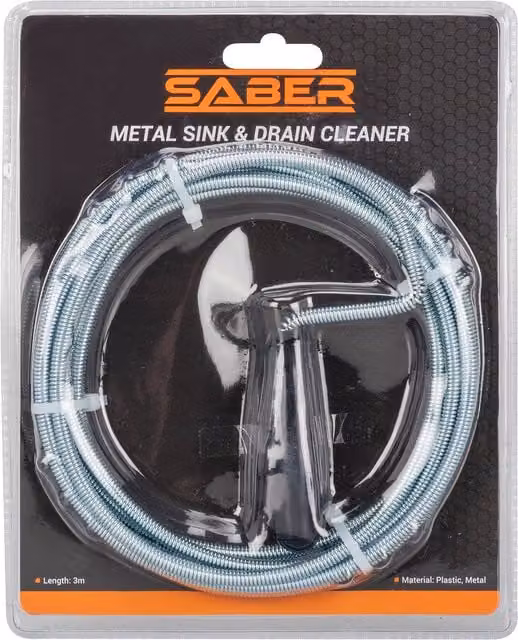 Saber Stainless Steel Metal Sink and Drain Cleaner in Silver