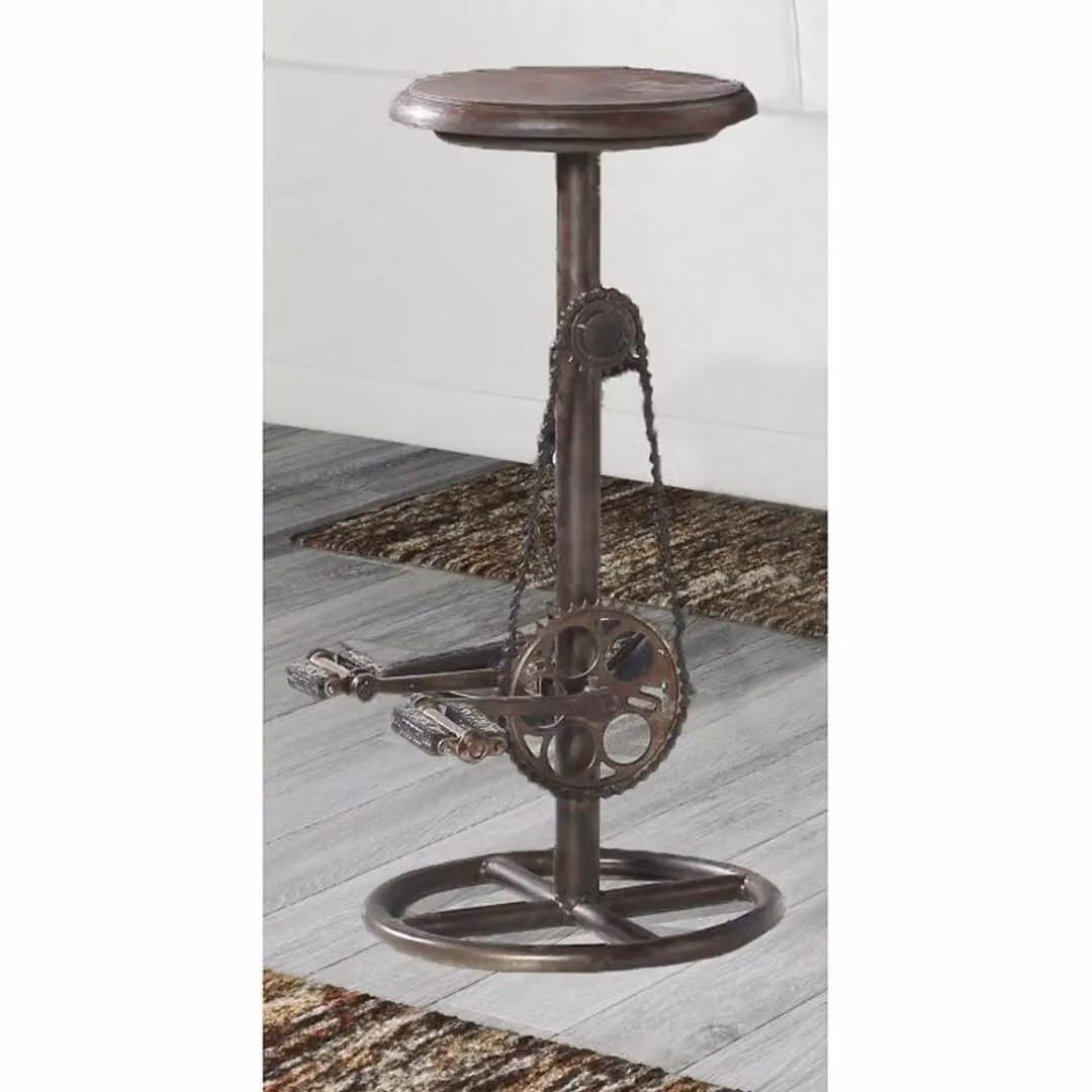 Jaipur Furniture Ltd Wow Cycle Stool with Mango Wood Top and Iron Frame, Brown, W: 38 cm, D: 41 cm, H: 75 cm – 2