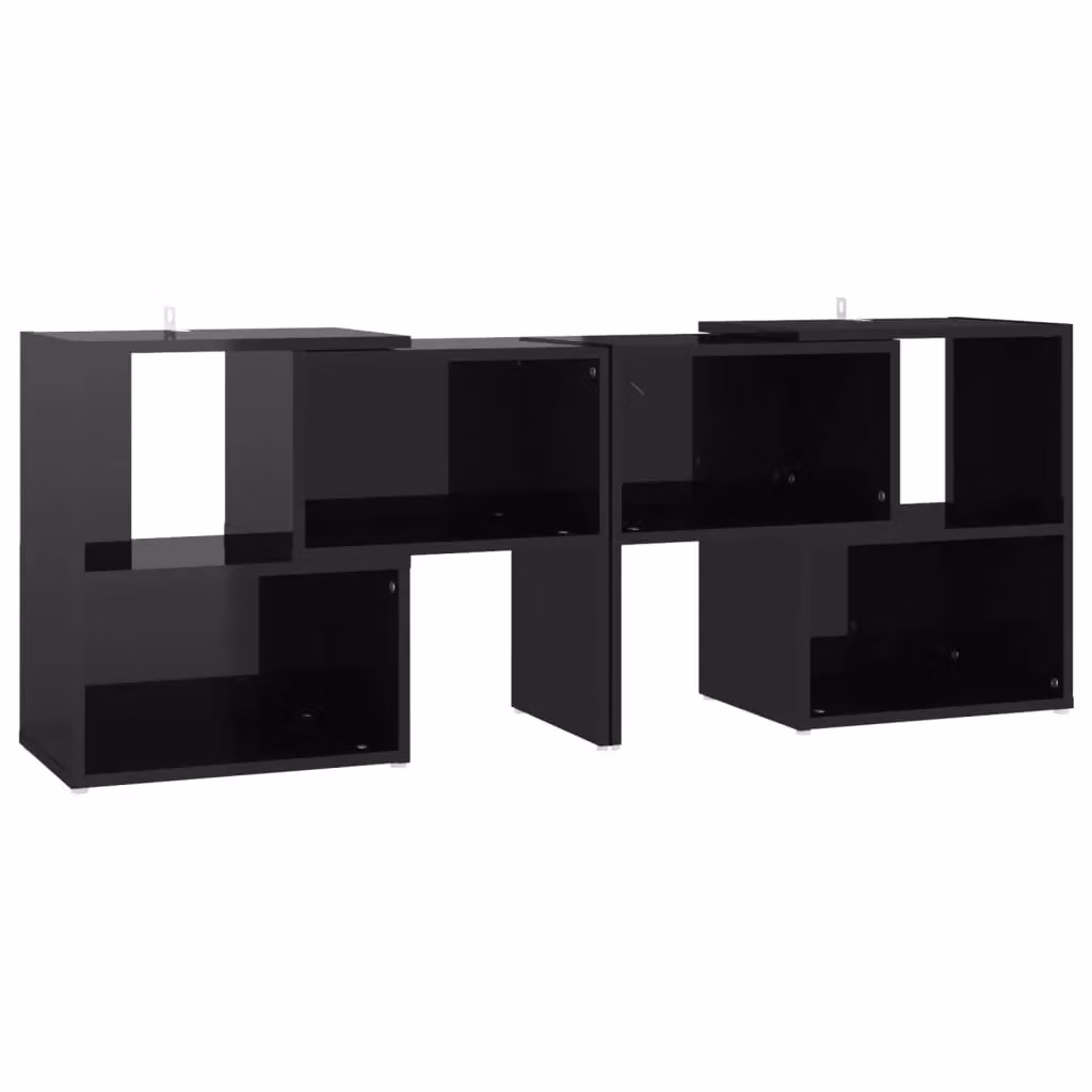 Berkfield Home High Gloss Black TV Cabinet W/D/H: 104 x 30 x 52 cm – 2