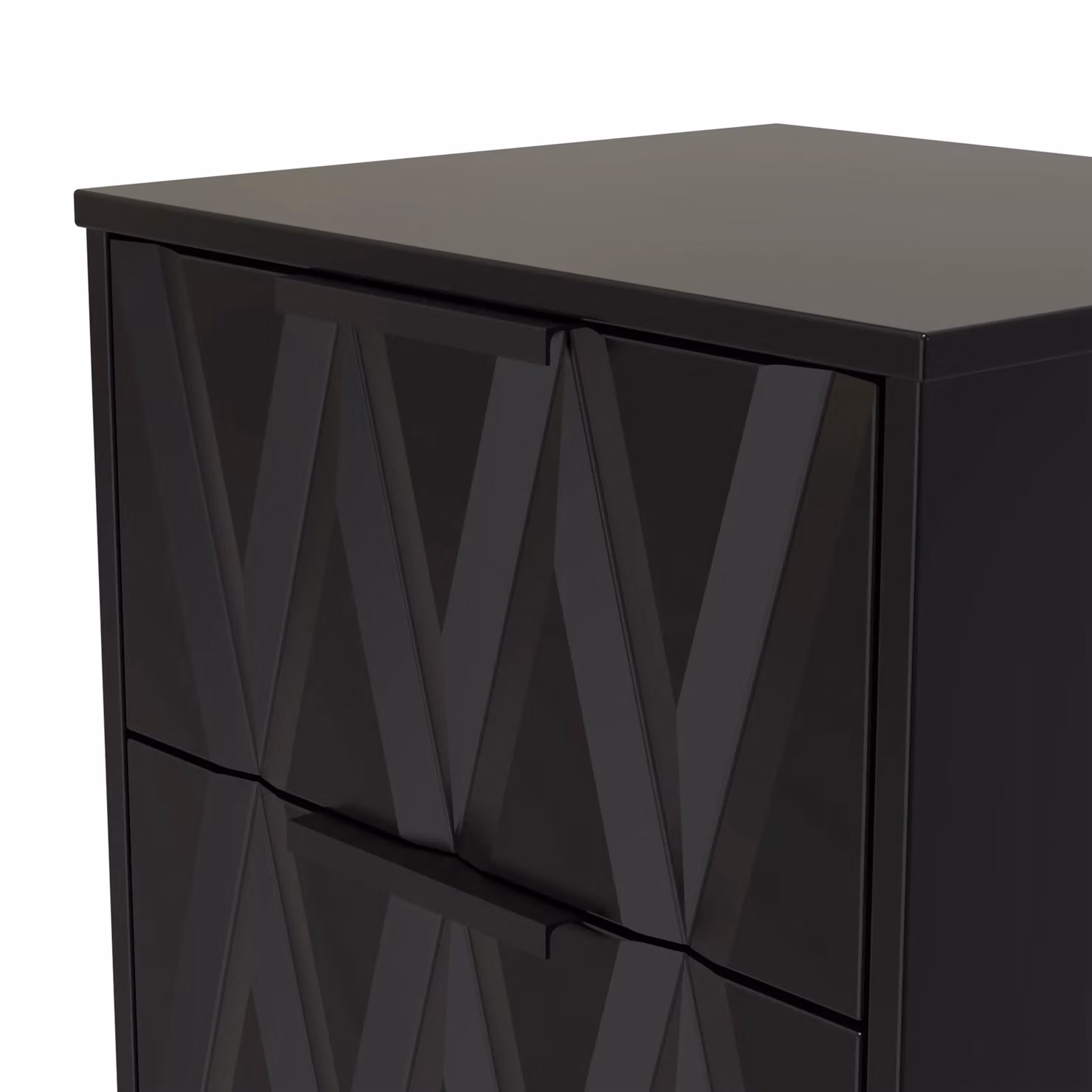 Ready Assembled 2 U Washington 2 Drawer Bedside Cabinet in True Black – 3