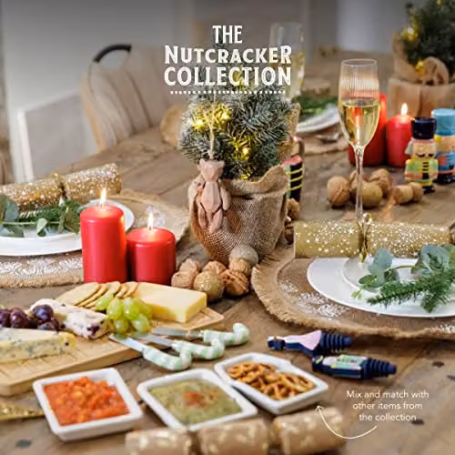 KitchenCraft Nutcracker Collection 4 Piece Bamboo and Ceramic Cheese Serving Set in Brown – 2