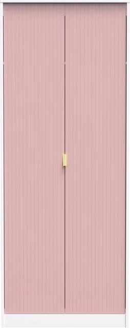 Ready Assembled 2 U Bexley 2 Door Wardrobe in Pink and Gold