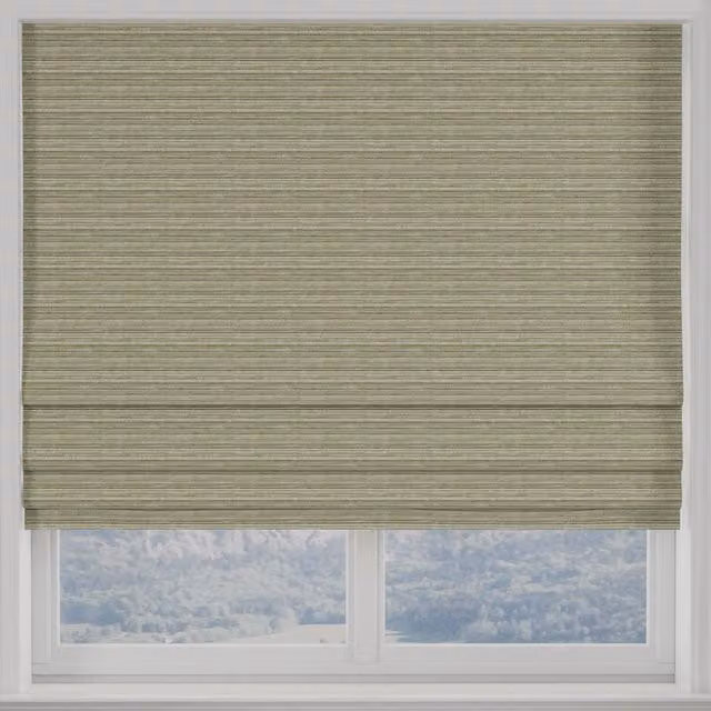 Navarro Made to Measure Blackout Roman Blind in Pistachio Green