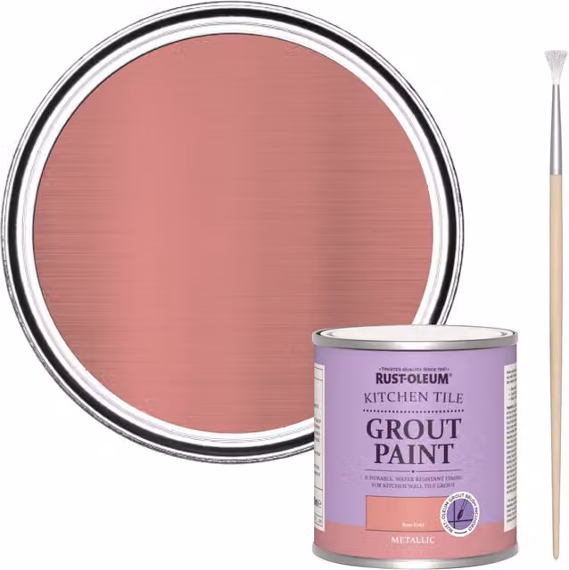 Rust-Oleum Kitchen Grout Paint in Rose Gold and Pink, 250 ml
