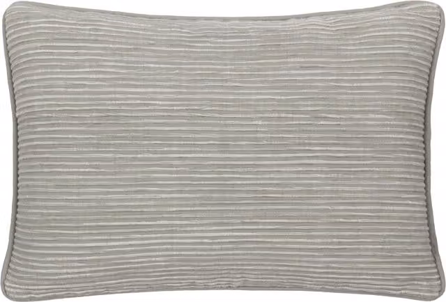 Make it a Home Rectangular Striped Cushion in Green and Grey with Polyester and Cotton Fill