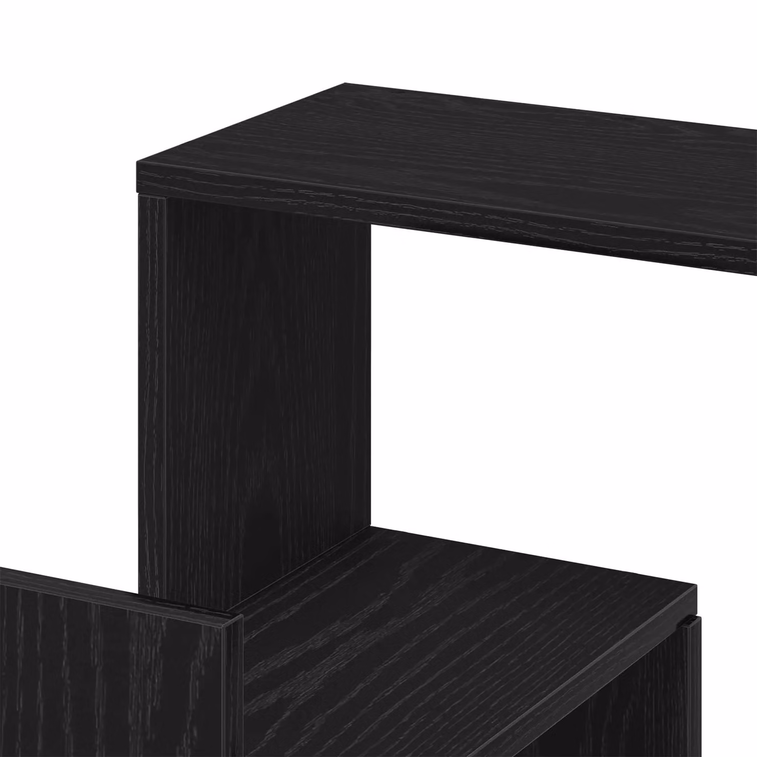 Berkfield Home Black Oak Wall Mounted Corner Shelf, W/D/H: 45 x 45 x 147 cm – 3