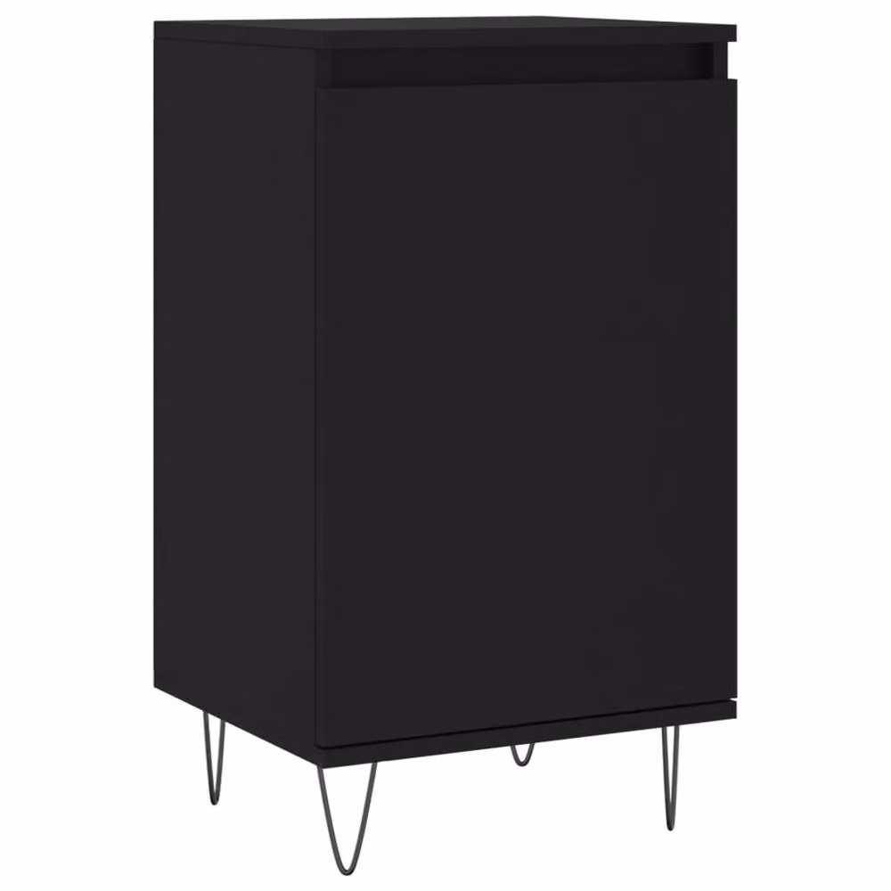 Berkfield Home Set of 2 Modern Black Sideboards in Engineered Wood, W/D/H: 40 x 35 x 70 cm – 5