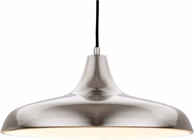 Netlighting Curtis Dome Ceiling Pendant Light in Brushed Grey Steel with E27 Socket