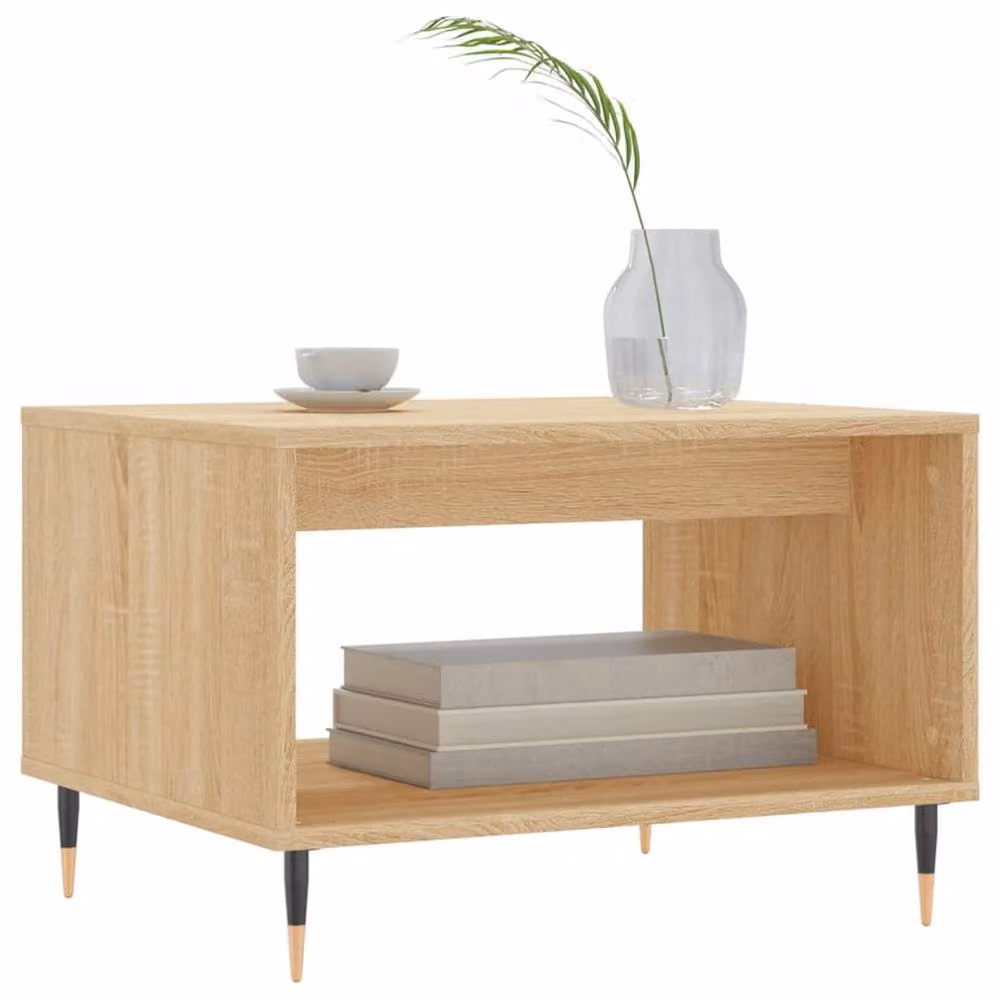 Berkfield Home Sonoma Oak Coffee Table in Light Brown, W: 60 cm, D: 50 cm, H: 40 cm – 3