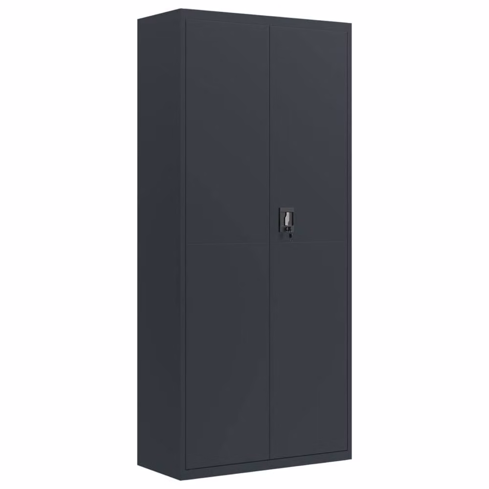 Berkfield Home Durable Steel File Cabinet in Anthracite, W/D/H: 90 x 40 x 200 cm – 3