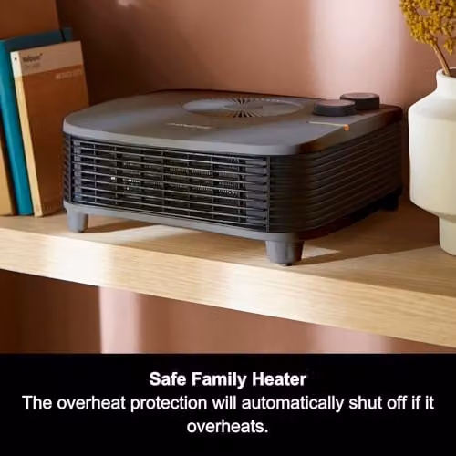 Morphy Richards HeatFlux 2kw Fan Heater with Adjustable Thermostat and Overheat Protection, Grey – 4