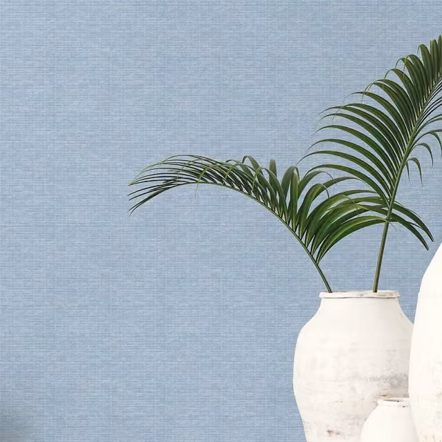 Prestigious Textiles Crush Lupin Abstract Scrubbable Wallpaper - Blue