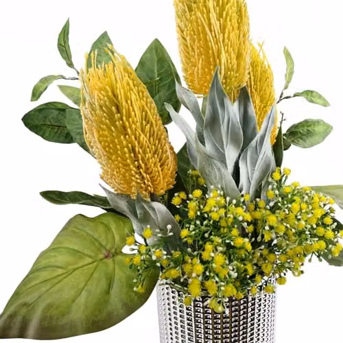Yellow Banksia Menziesii Leaf Design Artificial Flowers – 2