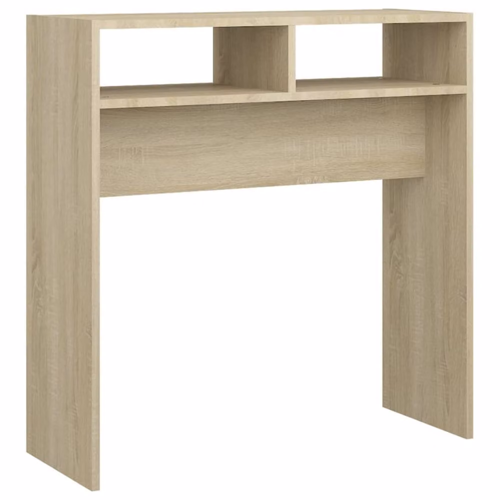Berkfield Home Sonoma Oak Decorative Console Table in Light Tan, W/D/H: 78 x 30 x 80 cm – 2